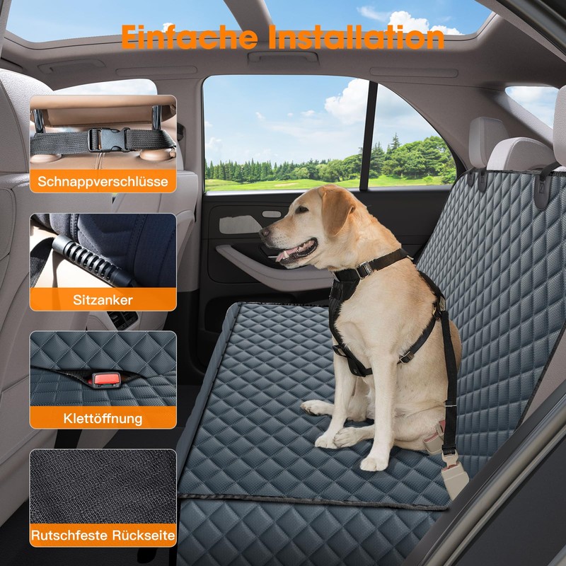 JOEJOY Dog Blanket Car Rear Seat Dog Protection Car Rear