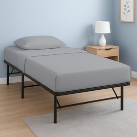 Cottington Lane 4 Piece Cot Sheets 25x75 Set, Premium Egyptian Cotton Sheets, Perfect for Narrow Twin, Camp Bunk, Army Cots, Trifold Mattress, Camping Cot, Guest Bed Replacement, Light Grey