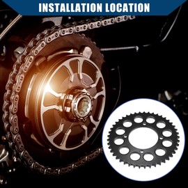 Hihaha 428 Pitch 45 Tooth Motorcycle Chain Sprocket/Rear / 76mm / 1 Pcs