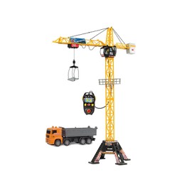 Dickie Toys 48" Mega Crane and Truck Vehicle and Playset