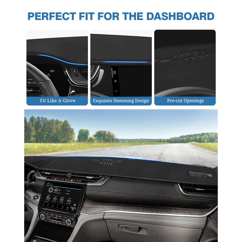 FIILINES Dash Cover for Jeep Grand Cherokee L 2021-2025(Not Fit