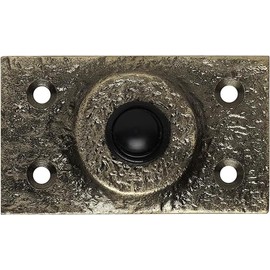 Skandh Iron Doorbell Chime Push Button Antique Brass Vintage Decorative Door Bell with Easy Installation 3" X 1.07" Inch