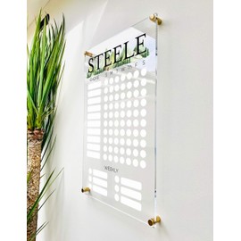 Large Clear Acrylic Chore Chart for wall | Dry-Erase Message White Board Calendar Wall Mounted Office Home Family Organization Tools Must Haves School Kids Adult Mom Teen Monthly Weekly ADHD Tools