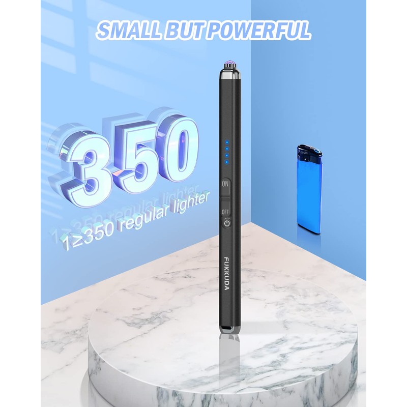 FUKKUDA Upgraded Dual Arc Electric Candle Lighter - USB Rechargeable,