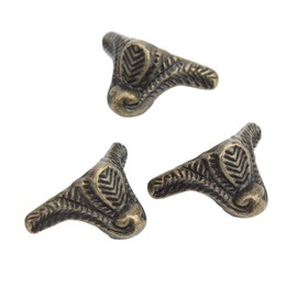 24 Juegos de Patas de Caja de Joyería de Aleación de Zinc Protector de Pies de Borde de Esquina con Tornillos para Cajas de Madera Cajas de Joyería