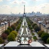2Pcs 3D Metal Fridge Magnet Eiffel Tower Paris France Souvenir
