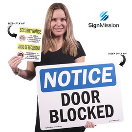 OSHA Notice Sign - Employees Only Customers Do Not Enter | Rigid Plastic Sign | Protect Your Business, Construction Site, Warehouse & Shop Area | Made in The USA