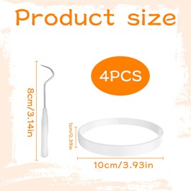 3pcs Rubber Gaskets Rings for Nutri Ninja Blender, Replacement Gasket Seal Rings, Blender Replacement Gasket, Leakproof Sealing White Rubber O-Ring for BL480 BL680 BL910 CT680 (3.94 Inch)