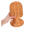VICASKY Rattan Woven Hat Display Stand Elegant Decorative Holder for