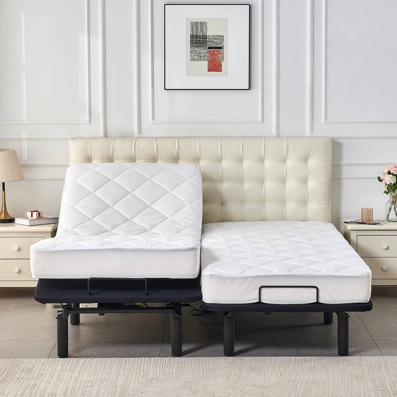 Kingnex Split California King Mattress Topper for Adjustable Bed 2