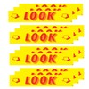 VERSA-TAGS 14.5 Inch Red & Yellow Adhesive Windshield Slogan Car