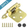 Jiozermi 15 Pair (30 Pack) Cabinet Hinges, 1/2 Inch Overlay