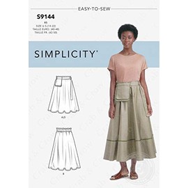 Simplicity Sewing Pattern S9144 Misses' Circle Skirt, R5 (14-16-18-20-22)