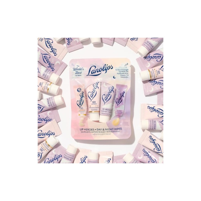 Lanolips 101 Lanolin Lip Balm & Overnight Lip Mask Duo