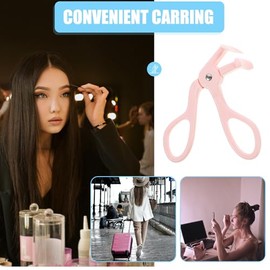 Veemoon Rizador de Pestañas Clip Ajustable Color Rosa, Herramienta Ligera y Duradera para Maquillaje, Adecuado para Mujeres Que Buscan Pestañas...    