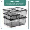 Tribello 12 Pack 1.25 Quart, Small Storage Container Bin With