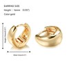 JAXXEL Gold Hoop Earrings, Round Earrings 18K Gold Plated, Lightweight,