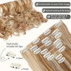 Fanguilar Clip in Hair Extensions 24 Inch 8PCS Ginger Brown