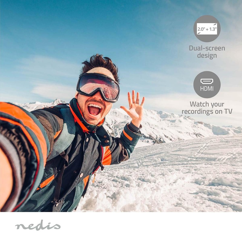 Nedis Action Cam | 4K@30fps | 16 MPixels | Waterproof