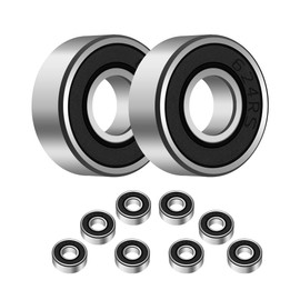 ANGEEK 625-2RS 625RS Ball Bearings 5 mm x 16 mm x 5 mm, Pre-Lubricated, Double Seal, 625RS Deep Groove Ball Bearings, Pack of 10