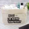 Large 'I'm Having Chemotherapy' Canvas Organiser/Storage Bag (OR00005616)