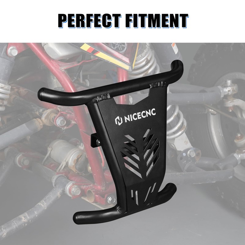NICECNC Aluminum Front Bumper Protector Compatible with Yamaha Raptor 700