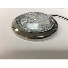 Low Profile RV Marine 12V Stainless Steel 3 LED Incredibly Bright Area Light