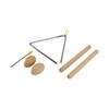 Triangle Percussion Instrument Set Wood Musical Percussion Instrument Toy for