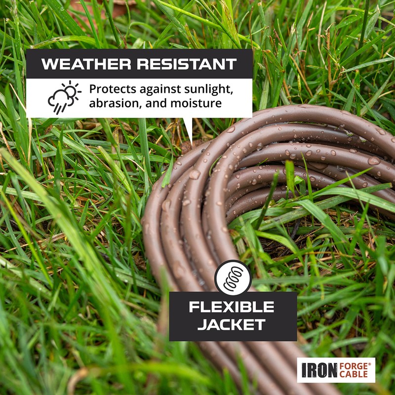 Iron Forge Cable 50 Ft Brown Outdoor Extension Cord with
