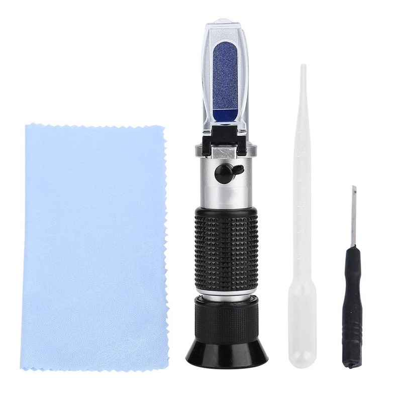 ATC Antifreeze Refractometer, with Manual Calibration Button, Glycol Antifreeze Refractometer,