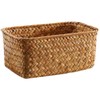 Sosoport Hand Woven Seagrass Storage Basket Desktop Sundry Organizer for