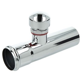 Extension Tube 125 mm with Pipe Aerator for Siphon Odour Trap Chrome-Plated