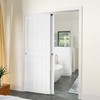 SMARTSTANDARD 60"/5FT Bypass Sliding Door Hardware Kit for Cabinet Closet,