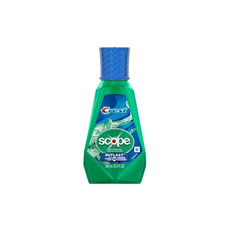 Crest Scope Outlast Mouthwash Long Lasting Peppermint, 3 Pack (33.8