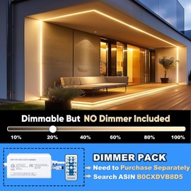 KANAYA 33ft Led Neon Rope Lights Warm White 2800K, ETL Listed Neon Light Strip IP65 Waterproof, AC 110-120V Connectable Flexible Neon Rope for Home Commercial Building Indoor Outdoor Decor