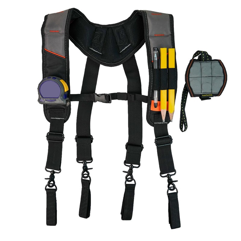 KUNN Tool Belt Suspender with Magnetic Wristband for Framer Carpenter