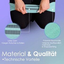 MAJESTIC SPORT Booty Band Set, 3 x Strengths & Lengths, 3 x Designs, Includes Carry Bag (Hip Bands, Resistance Bands Set, Fitness Bands Set, Sports Bands, Training Bands, Gymnastics Band, Fitness