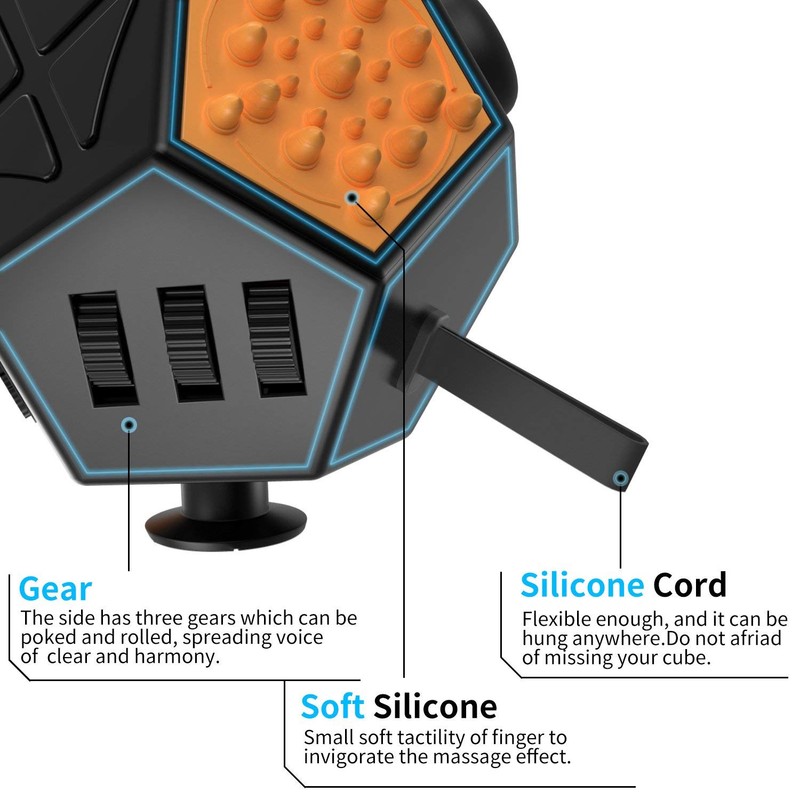 ATIC 12 Sided Fidget Cube, Fidget Twiddle Cube Dodecagon Stress