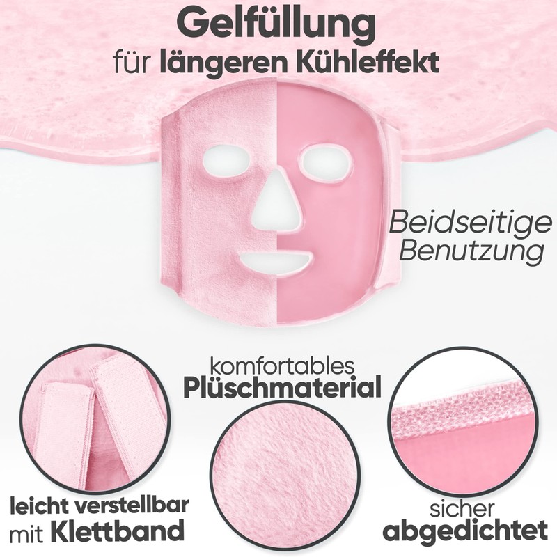 ICEHOF Cooling mask face with Velcro fastener, can be used