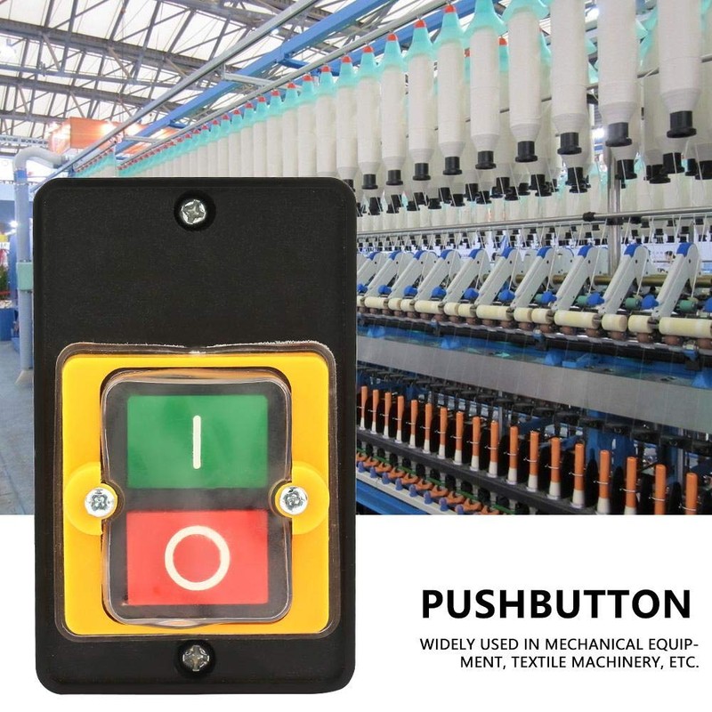 Botón pulsador, AC220V / 380V 10A Interruptor de botón de