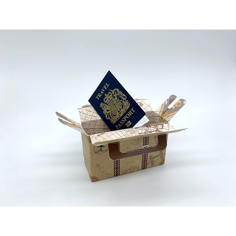 DIY Surprise Mini Reversible Suitcase & Mini GOLD effect Passport
