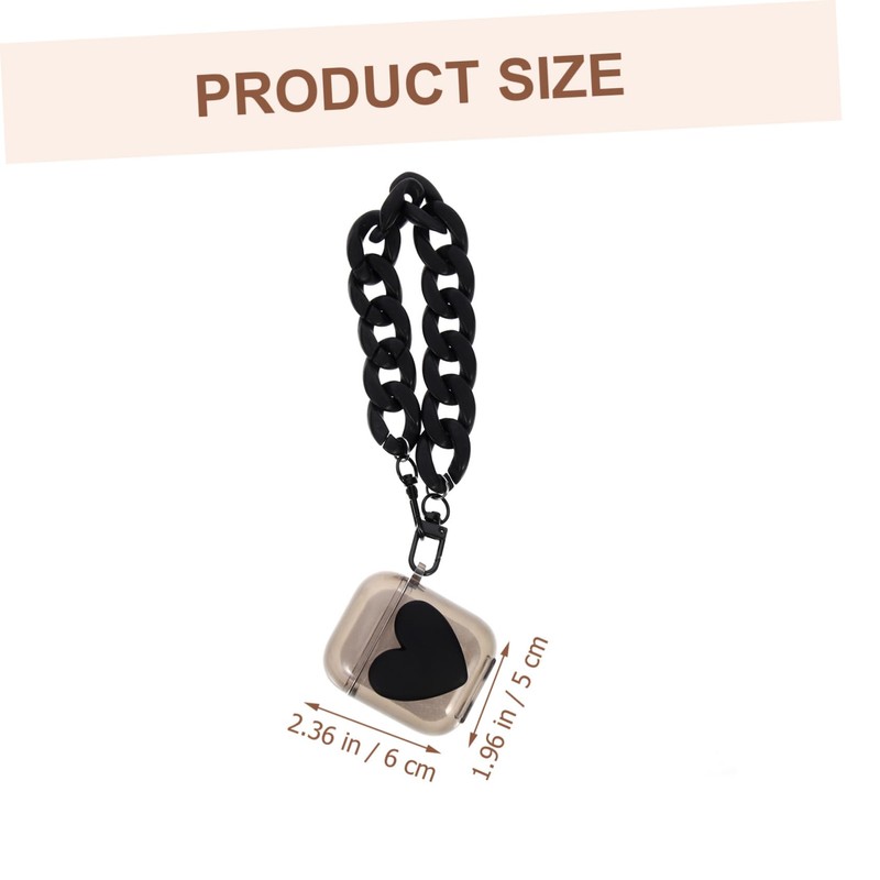 Operitacx Portable Earphone Case with Chain Stylish TPU Shell for