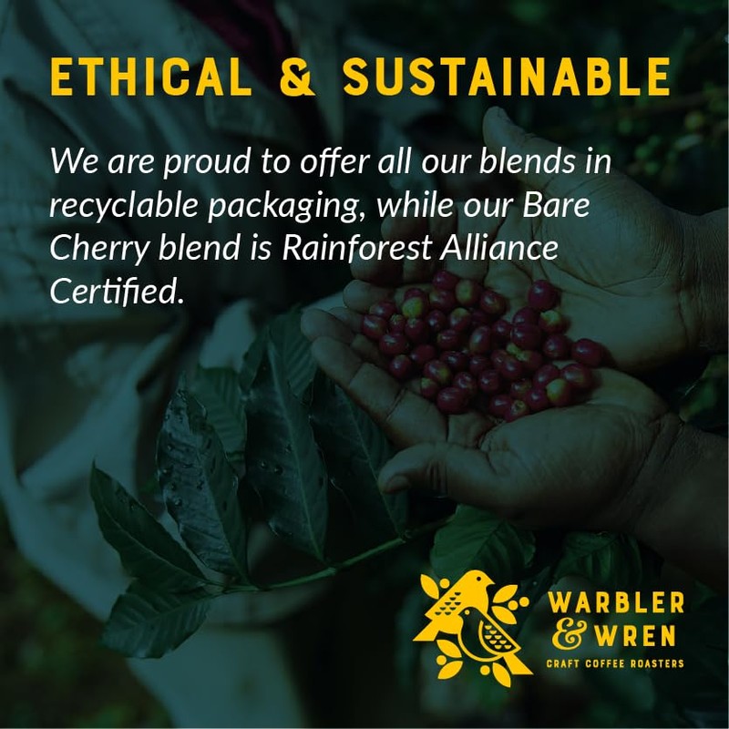 Warbler & Wren Bare Cherry Coffee Beans – 100% Arabica,