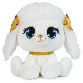 P.Lushes Designer Fashion Pets Catalina Monroe Premium Poodle Puppy Stuffed Animal, White and Gold, 6”