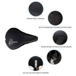 TIJYSH Bike Seat Cushion Cover- Bicycle Seat Cover for Men Women Comfort (Small Size)
