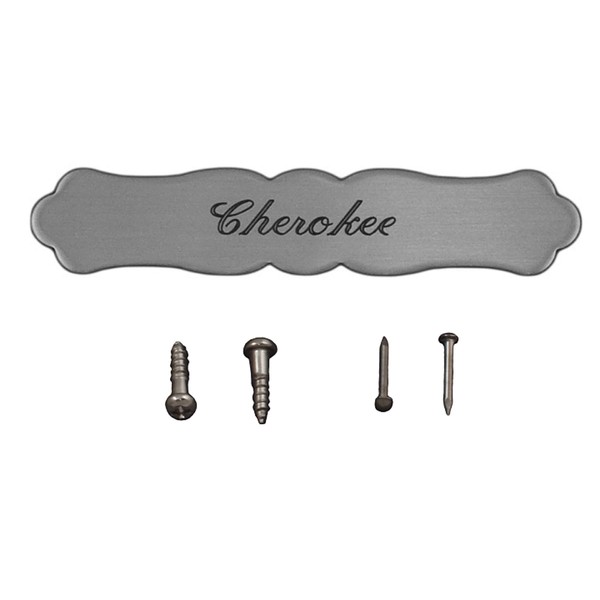 Customized Nickel Saddle Ornate Name Plate (Nails)
