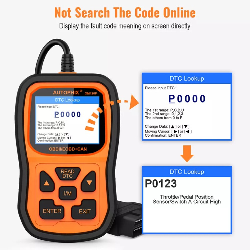 Autophix Automotive OBD2 JOBD Scanner Code Reader Car Check Engine