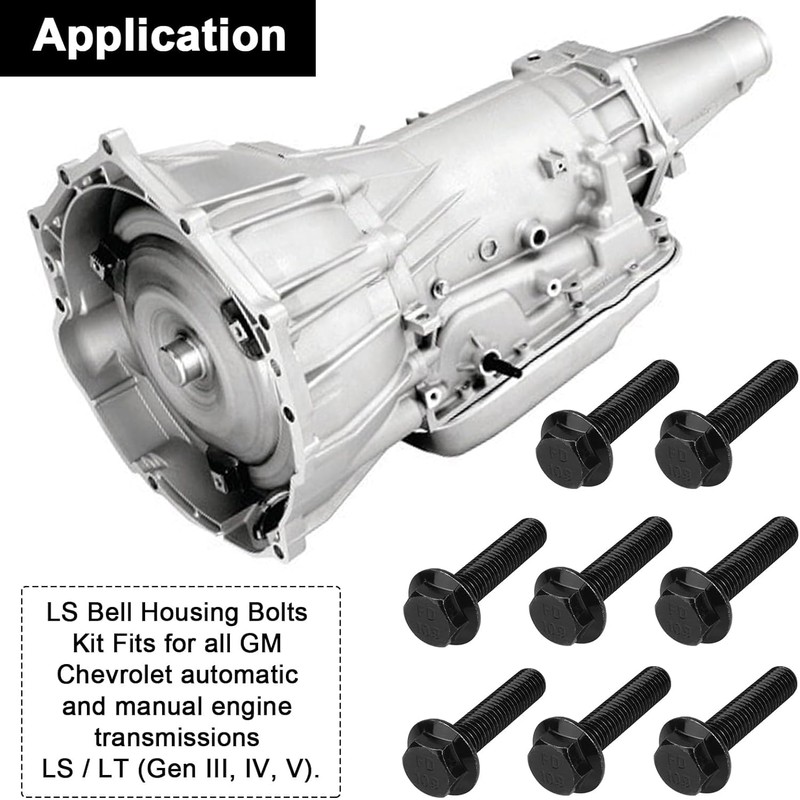 LS Engine Transmission 4L60e&4L65e Bell Housing Bolts Set Kit also
