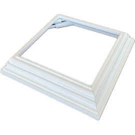 Vinyl PVC 5" x 5" Post Two-Piece Base Trim Skirt (3 Colors) (White)