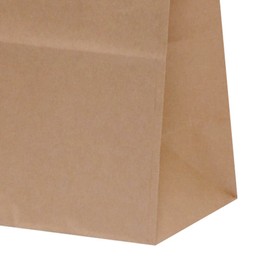 Pack Takeyama XZT55301 Food Bags, H4, Oil-proof, Square Bottom Bags, Plain Brown, 100 Sheets